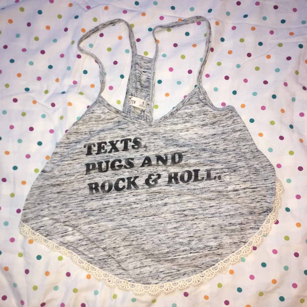 Gray Graphic Crop Top